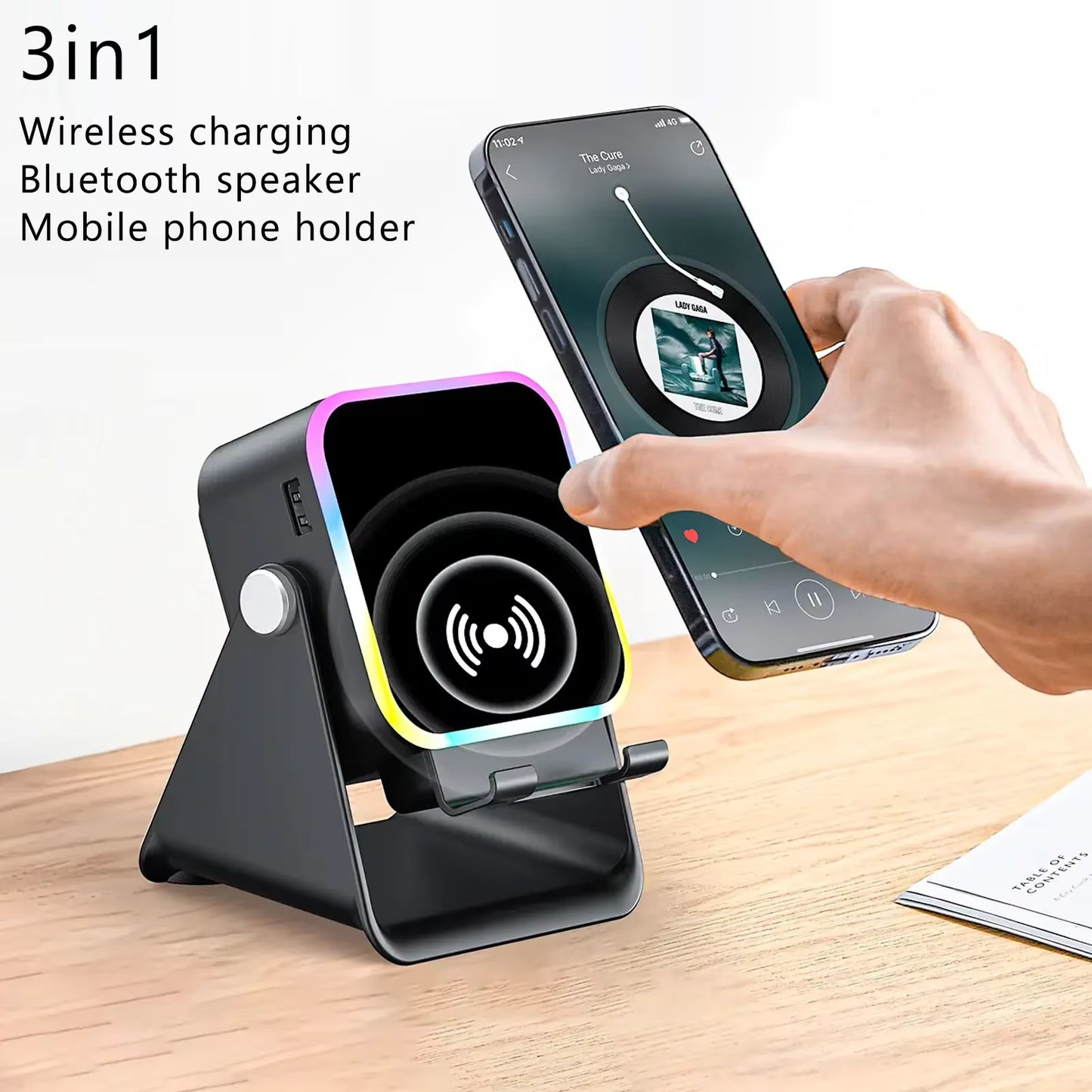 Wireless Induction Blutooth Speaker Stand