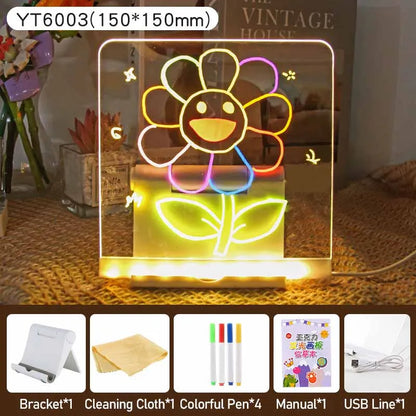 Led Drawing Board,Rechargeable Glow Doodle LED Note Board, Light Up Drawing Tablet Gifts for Kids Birthday