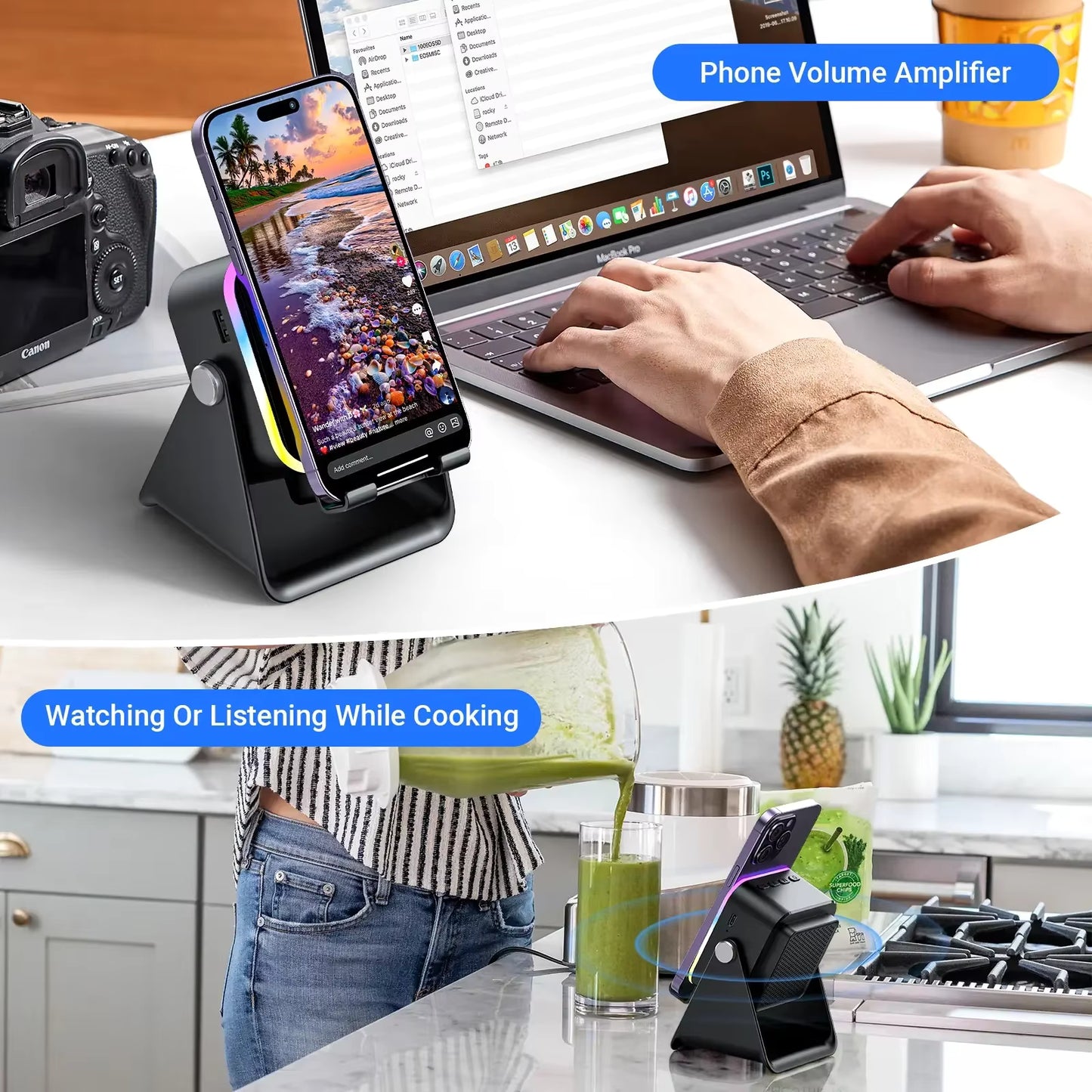 Wireless Induction Blutooth Speaker Stand
