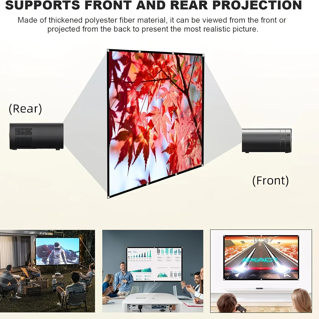 Portable Projector Screen, 4K HD