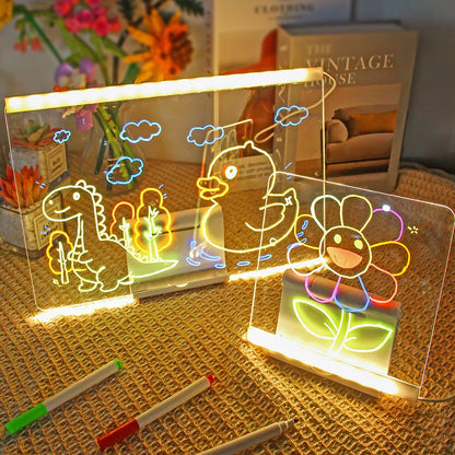 Led Drawing Board,Rechargeable Glow Doodle LED Note Board, Light Up Drawing Tablet Gifts for Kids Birthday