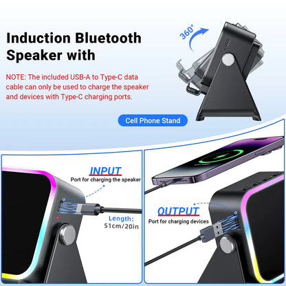 Wireless Induction Blutooth Speaker Stand