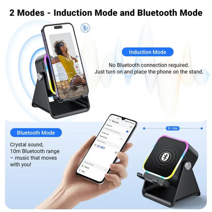 Wireless Induction Blutooth Speaker Stand