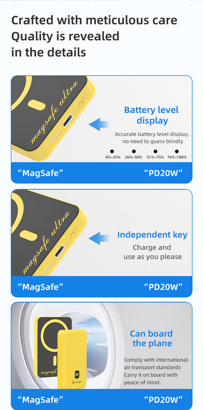 Verbo Magnetic Power Bank Wireless Fast Charging Portable External Battery