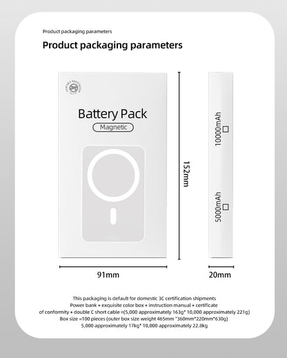 Verbo Magnetic Power Bank Wireless Fast Charging Portable External Battery